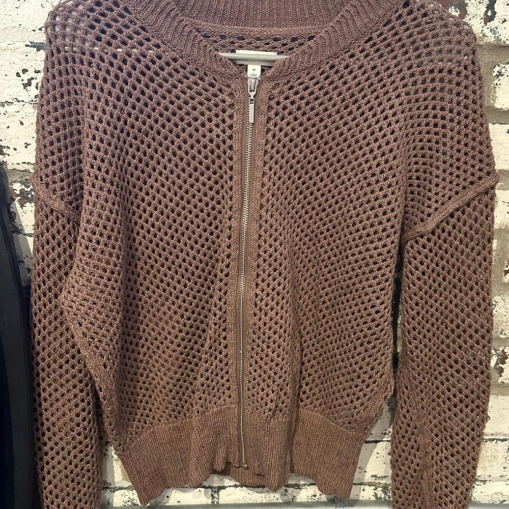Pilcro Stitchy Bomber Cardigan